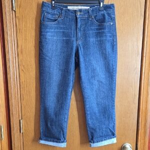 Nine West Blue Ankle Cropped Jeans Classic Style